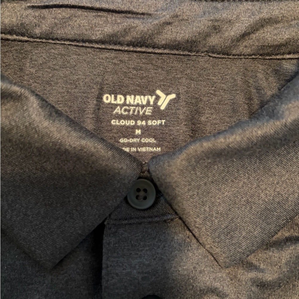 Old Navy Men's Charcoal Grey Polo Shirt - Picture 2 of 2